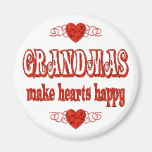 Grandma Hearts Magnets