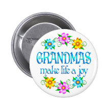 Grandma Joy Pinback Button