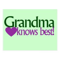 Grandma knows best postcards