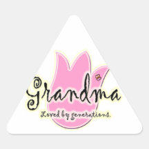 Grandma Loved By Generations - Grandmother Gifts Triangle Stickers