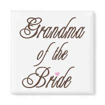 Grandma of Bride Classy Browns Refrigerator Magnet