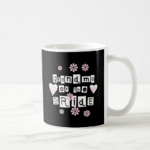Grandma of Bride White on Black Mug