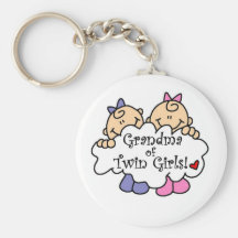 Grandma of Twin Girls Key Chains