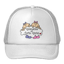 Grandma of Twin Girls Tshirts and Gifts Trucker Hat