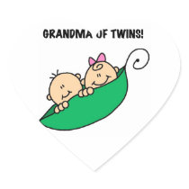 Grandma of Twins Gifts Sticker