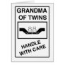 Grandma of Twins Handle With Care Cards