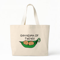 Grandma of Twins Pod Tote Bag