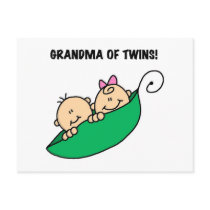 Grandma of Twins Tshirts and Gifts Postcards