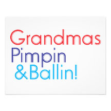 Grandma Pimpin and Ballin Custom Invitations