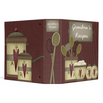 Grandma´s Recipes 3 Ring Binder by RainbowCards