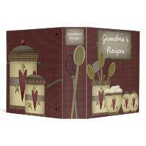 Grandma´s Recipes 3 Ring Binder