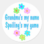 Grandma Spoils Round Stickers