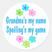 Grandma Spoils Round Stickers