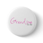 Grandma To Be (Pink Script) buttons