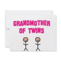 grandma twins personalized invitation
