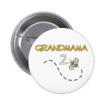 Grandmama 2 Bee Pinback Buttons