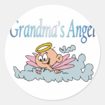 grandmas.angel round sticker