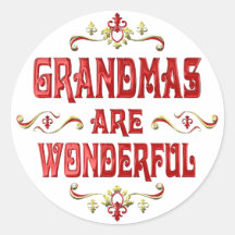 Grandmas are Wonderful Round Sticker