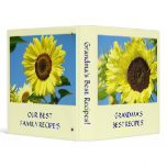 GRANDMA'S BEST RECIPES! Gift Binder SUNFLOWERS