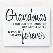 Grandmas Forever black Mouse Pads