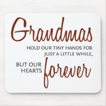 Grandmas Forever red Mouse Pad