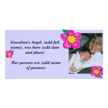 Grandma's Grandchild Announcement Photo Card