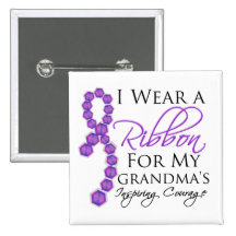 Grandma's Inspiring Courage - Pancreatic Cancer Button