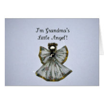 Grandma's little angel greeting card