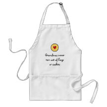 Grandmas never run out of hugs or cookies apron