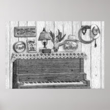 Grandma's Piano Poster