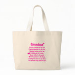 Grandma's Poem Canvas Bag