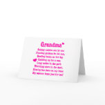 Grandma's Poem Card