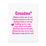 Grandma's Poem Post Card