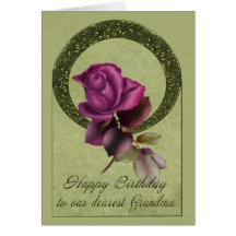 Grandmas Roses Greeting Cards