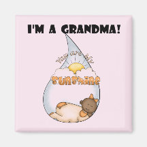 Grandma's Sunshine-African American Girl Refrigerator Magnets