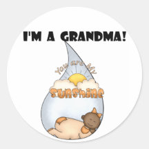 Grandma's Sunshine-African American Girl Sticker