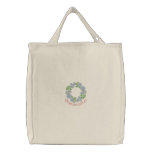 Grandmother Flower Wreath Embroidered Bag