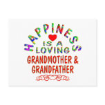 Grandmother & Grandfather Happiness Postcard
