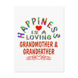 Grandmother & Grandfather Happiness Post Cards