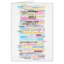Grandmother In Many Languages Mothers Day Card
