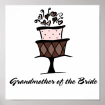 Grandmother of the Bride Cake Poster