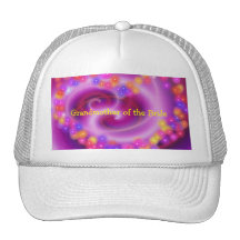 Grandmother of the Bride Swirly Heart Hat