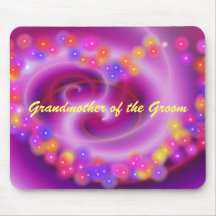 Grandmother of the Groom Swirly Heart Mousepad