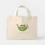 Grandmother of Twins Peas in a pod Canvas Bags