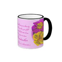 Grandmother primula floral fine art gift mug