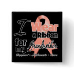 Grandmother - Uterine Cancer Ribbon Button