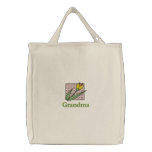 Grandmothers Flower Embroidered Bag