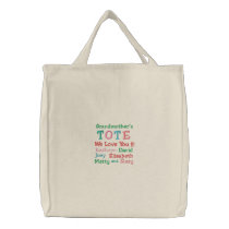 Grandmother's Tote by SRF Embroidered Tote Bags
