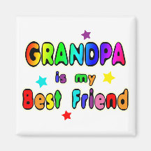 Grandpa Best Friend Fridge Magnet