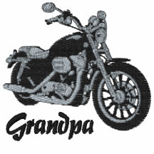 Grandpa Biker Embroidered Shirt